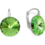 Náušnice zelené Rivoli se Swarovski Elements Sweet Candy K112212PE Peridot 12 mm