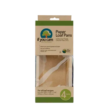 Forma na pečení If you care Pečící forma na koláč hranatá, nebělená, 20 x 7 cm, 4 ks