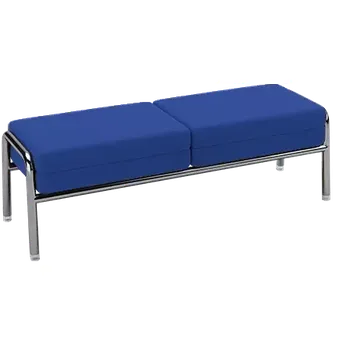 Sedací souprava BARCELONA - lavice, SUE, látka SUE č. 7 modrá, podnož chrom