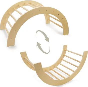 Dětská houpačka Montessori houpačka Lezecký oblouk 2v1 přírodní