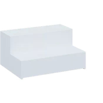 Schůdek QLK 05 schůdky k lehátku, široké 700 mm, bílá