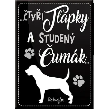 Dekorativní magnet Nekupto Mazlíčci magnet Rotvajler 66 x 90 x 2 mm