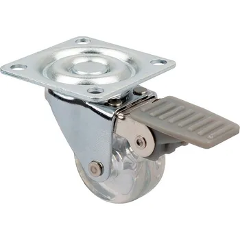 StrongCastors kolečko TOP-E průměr 35mm transparentní tmavá s brzdou (StrongCastors kolečko TOP-E průměr 35mm transparentní tmavá s brzdou)