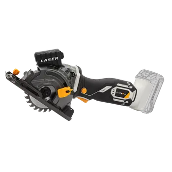 Sada zahradního nářadí Aku bezdrátová, jednoruční, mini kotoučová ponorná pila s laserem, 18V Li-Ion, bez baterie a nabíječky, bateriová platforma MAXXPACK BATAVIA (BATAVIA)