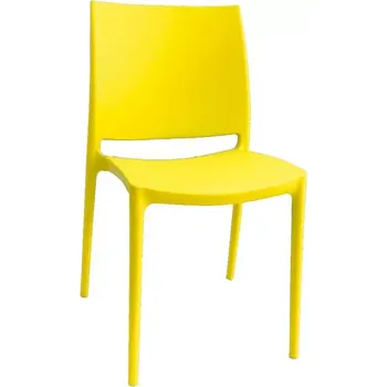 Jídelní židle GRÉTA židle plastová, žlutá