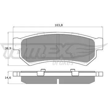 Brzdová destička Sada brzdových destiček, kotoučová brzda TOMEX Brakes TX 16-77