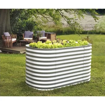 Vyvýšený záhon Vyvýšený záhon Vitavia Vita 858 Basic 162 x 82 x 86 cm plechový stříbrný