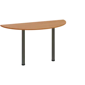 Stolová podnož EJC 2 - 140 přístavba jednací, kovová podnož chrom, síla desky 25 mm, široká 1400 mm, olše jantar