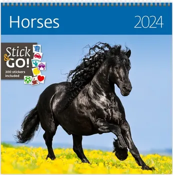 Kalendář Helma365 Nástěnný kalendář Horses 2024