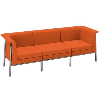 Sedací souprava BARCELONA - 3, sedací souprava, látka, BONDAI BN 3012 oranžová, podnož chrom