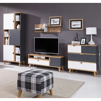 Dětský pokoj Dětský pokoj MEMONE D | 4 díly | dub zlatý/bílá/grafit