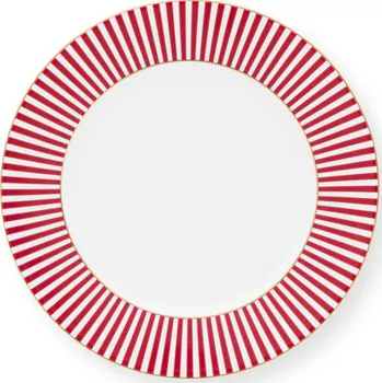 Talíř Pip Studio talíř Royal Stripes tmavě růžový, 17 cm