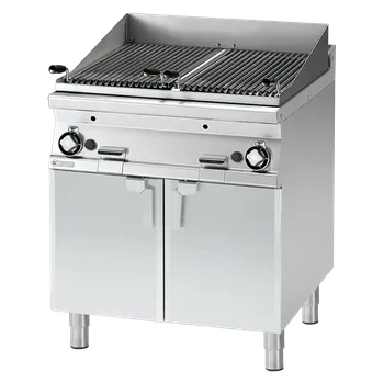 Sporák Lávový gril plynový dvojitý 2x 38x52 s podestavbou | RM - CW-78G