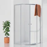 WellMall Point 80 x 80 stěna čirá chrom