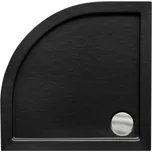 BESCO - ARON STONE EFFECT, čtvrtkruhová sprchová vanička - Rozměr A - 80, Rozměr B - 80, Rozměr C - 5.5 OLBVANACARO80S