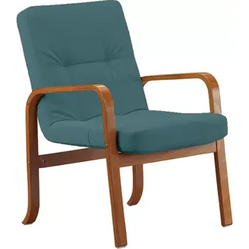 Sedací souprava RO - 10 křeslo čalouněné látkou Bora, dřevěné BORA 57 - látka tyrkysová