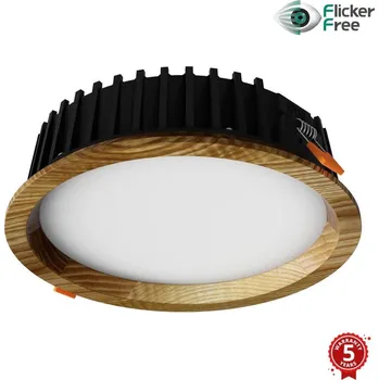 APLED - LED Podhledové RONDO WOODLINE LED/12W/230V 3000K pr. 20 cm jasan masiv