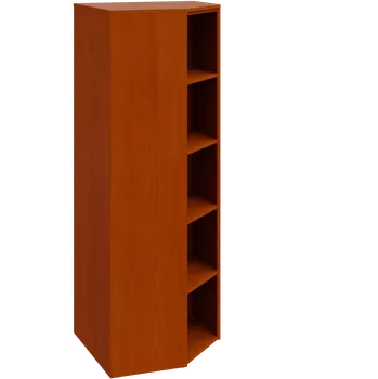 Policová skříň EV 5 - 7 kancelářská skříň rohová, pravá, 1800x700x700, třešeň šumavská