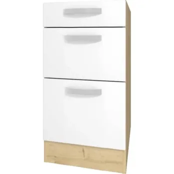 Kuchyňská skříňka Kuchyňská skříňka Smile S40 3Z Dub arlington/bílá Doprava ZDARMA.