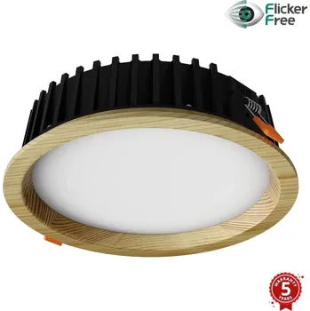 APLED-LED Podhledové RONDO WOODLINE LED/12W/230V 3000K pr. 20 cm borovice masiv