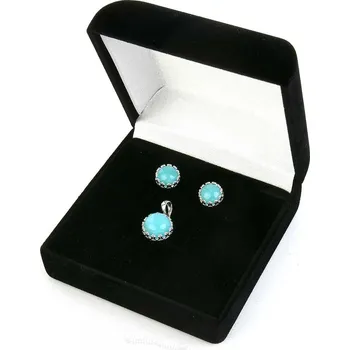 Souprava šperků Amazonit sada šperků Ag 925/1000 + Rh