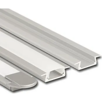 LED páska Vestavný hliníkový profil VR, 22x7 mm, mléčný difuzor, komplet, 1 m