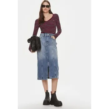 Dámská sukně Tommy Jeans Džínová sukně Claire DW0DW17218 Modrá Regular Fit 28_NI