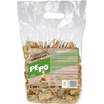 Grilovací nářadí SEVEROCHEMA PE-PO Podpalovač z dřevní vlny 100 ks