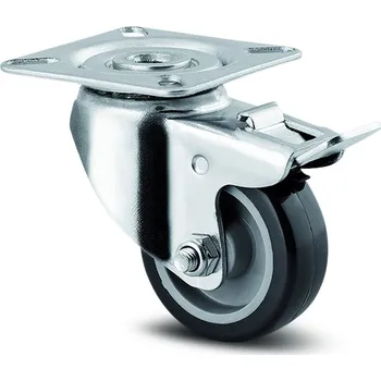 Nábytkové kování TENTE kolečko otočné 1475 brzda měkčený běhoun průměr 50mm (TENTE kolečko otočné 1475 brzda měkčený běhoun průměr 50mm)