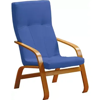 Sedací souprava RO - 09 křeslo čalouněné koženkou Holy, dřevěné HOLY N 1 - koženka modrá