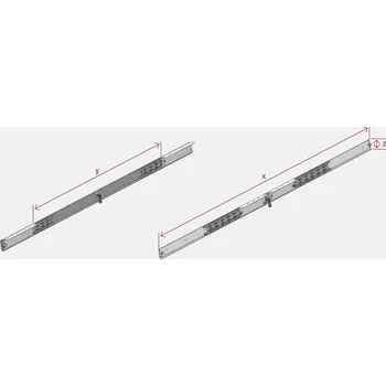 Nábytkové kování POETTKER Výsuv BA-SB/1350.4/2x500 (POETTKER Výsuv BA-SB/1350.4/2x500)