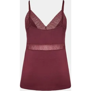 Dámské pyžamo Femilet by Chantelle Pyžamový top Jazz FNA510 Bordó Regular Fit 36