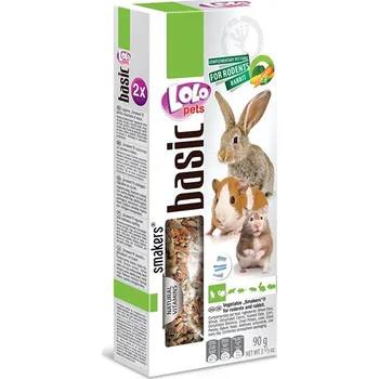 Krmivo pro hlodavce Tyčky LOLO PETS Basic zeleninové pro hlodavce 90g (2ks)