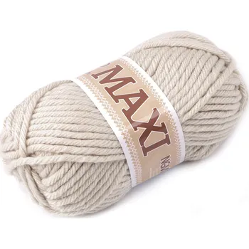 Galanterie Pletací příze Jumbo Maxi 100 g, barva 29 (978) šedokrémová