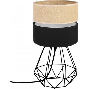 Stojací lampa Stolní lampa Juta, 1x jutové/černé textilní stínítko, d