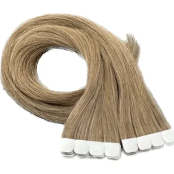 Příčesek Vlasové PU pásky MINI tape in na prodlužování vlasů 40cm 27 - tmavá blond