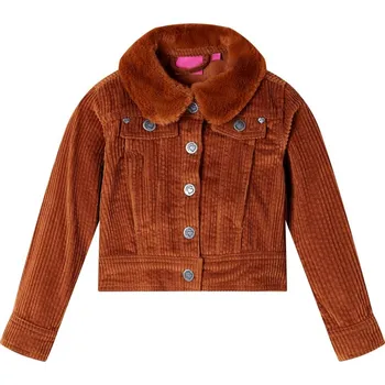 vidaXL Dětská manšestrová bunda koňaková 104 [13910]