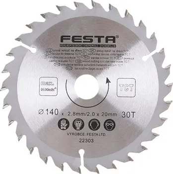 Příslušenství k pile 140/2.8/20mm 30T pilový SK plátky FESTA kotouč 22303