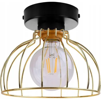 Stropní svítidlo Mobi, 1x zlaté drátěné stínítko, (výběr ze 2 barev konstrukce)