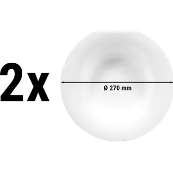 Talíř G.Gastro (2 kusy) SELTMANN WEIDEN | Kulatý gurmánský talíř - Ø 270 mm - Bílá/Hladká