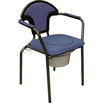 Křeslo TPK - 50 křeslo toaletní pevné, koženka modrá