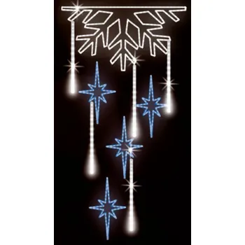 Vánoční světelný řetěz Polamp POL-0248 - 2D dekorace - Ozdoba sloupů - 220 x 120 cm