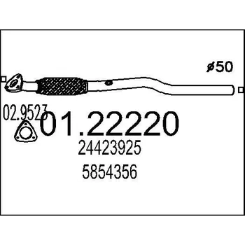 Výfuková trubka Výfuková trubka MTS 01.22220