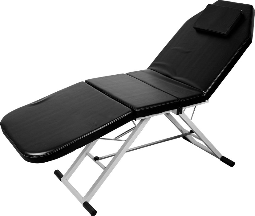 Skládací kosmetické lehátko - černé