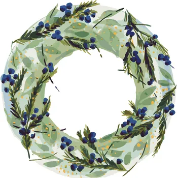 ZUTY Malování podle čísel - VĚNEC Z JALOVCE (ALEXANDRIA GILBERT) Rozměr: 80x100 cm, Rámování: bez rámu a bez vypnutí plátna