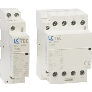 Stykač LC TEC Stykače MC, více variant Jmenovitý proud: 63A, Počet modulů: 3, Napětí a počet kontaktů: 230V AC 4NO