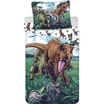 Povlečení Jerry Fabrics s. r. o. Povlečení Licenční 140x200+70x90 - Jurský Svět "Trio"