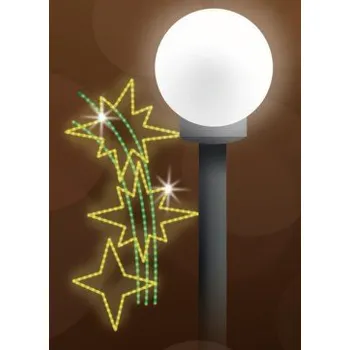 Vánoční světelný řetěz Polamp POL-0124 - 2D dekorace - Ozdoba sloupů - 190 x 150 cm