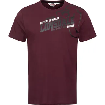Pánské tričko Lonsdale Vintage Lonsdale tmavě červená 2003874