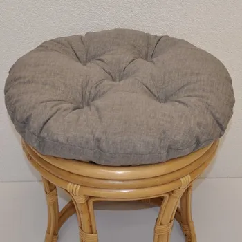 Podsedák Nábytek PEGAS Polstr na ratanovou taburetku průměr 40 cm - šedý melír